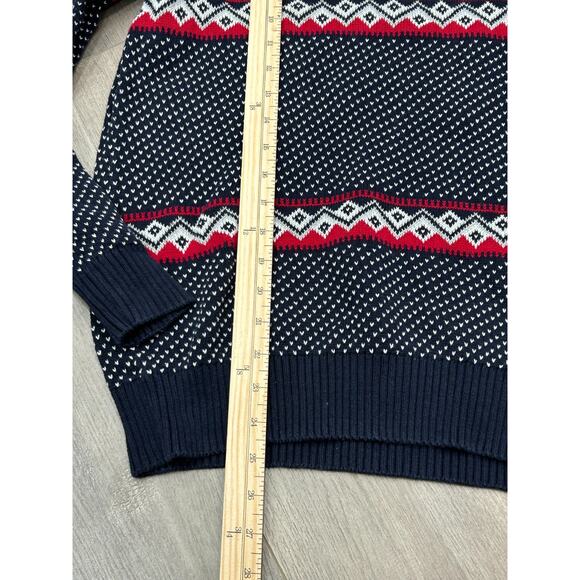 Aspen Men's Blue Geometric Polar Bears Long Sleeve Pullover Sweaters Size Small - Picture 5 of 7